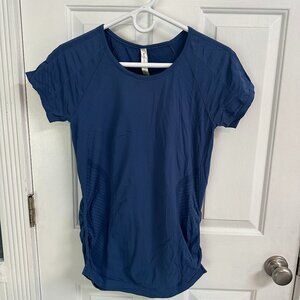 Athleta Speedlight Blue Workout Shirt